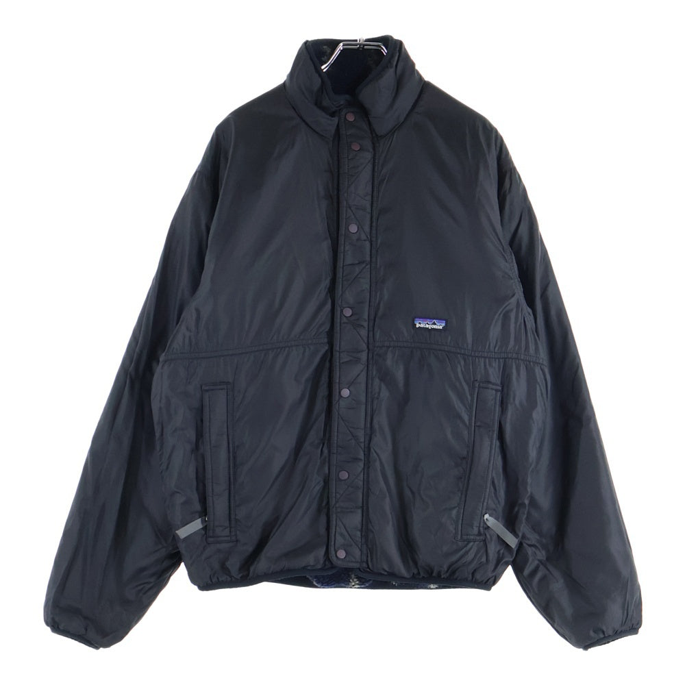 PATAGONIA(パタゴニア) 90s REVERSIBLE GLISSADE JACKET THUNDER PATTERN 97年製 グリセード サンダー ジップアップ ジャケット ネイビー/ブラック