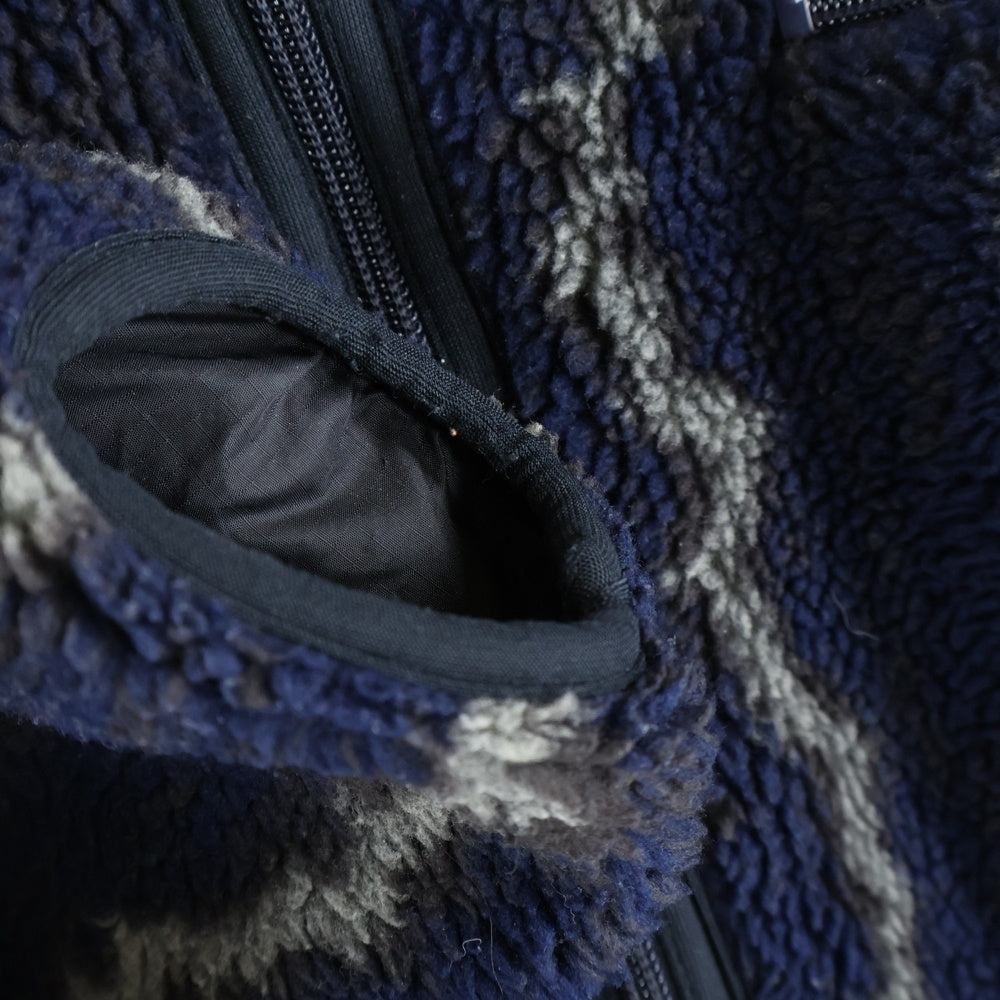 PATAGONIA(パタゴニア) 90s REVERSIBLE GLISSADE JACKET THUNDER PATTERN 97年製 グリセード サンダー ジップアップ ジャケット ネイビー/ブラック