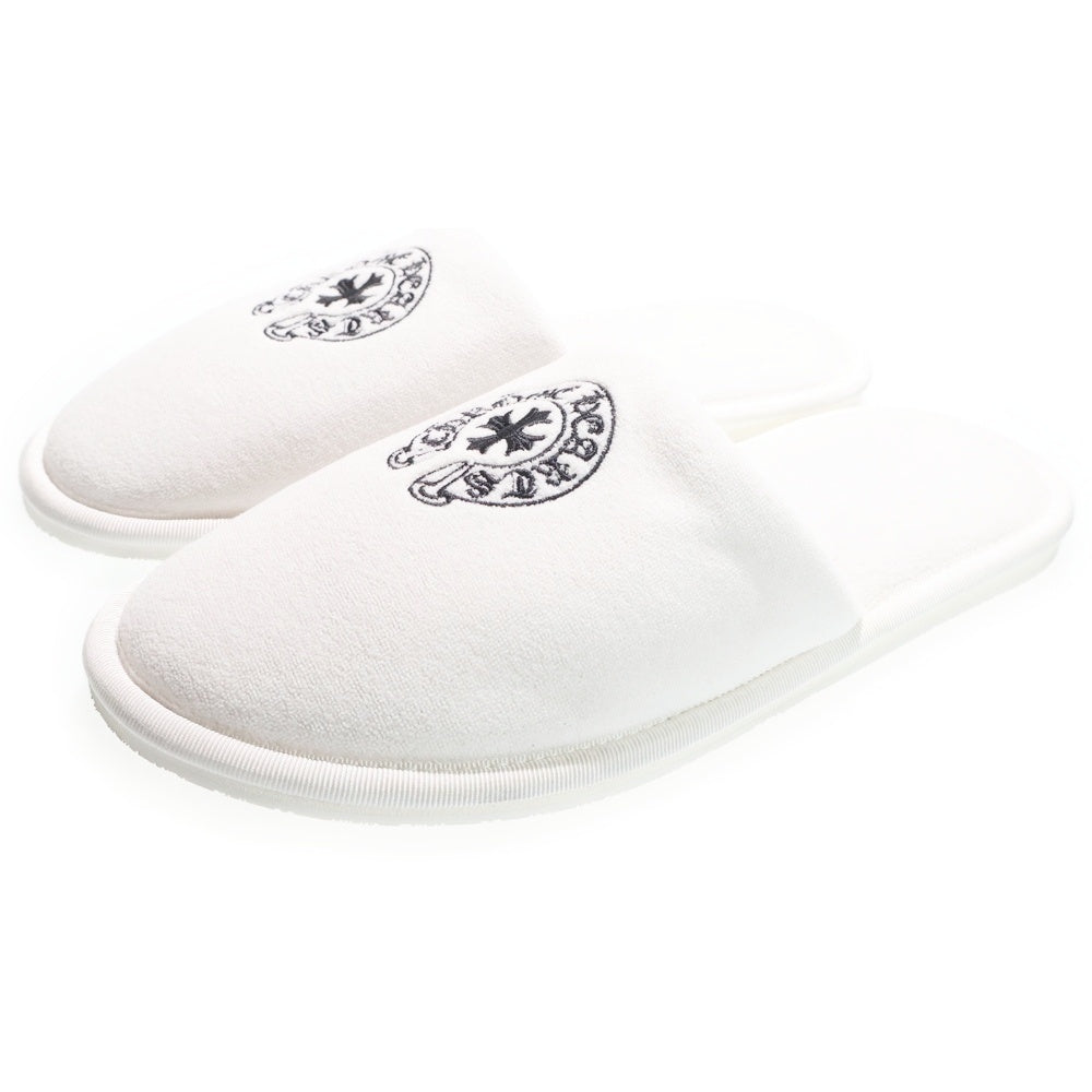 CHROME HEARTS(クロムハーツ) HOTEL SLIPPER ホースシューロゴ刺繍 スリッパ ホワイト