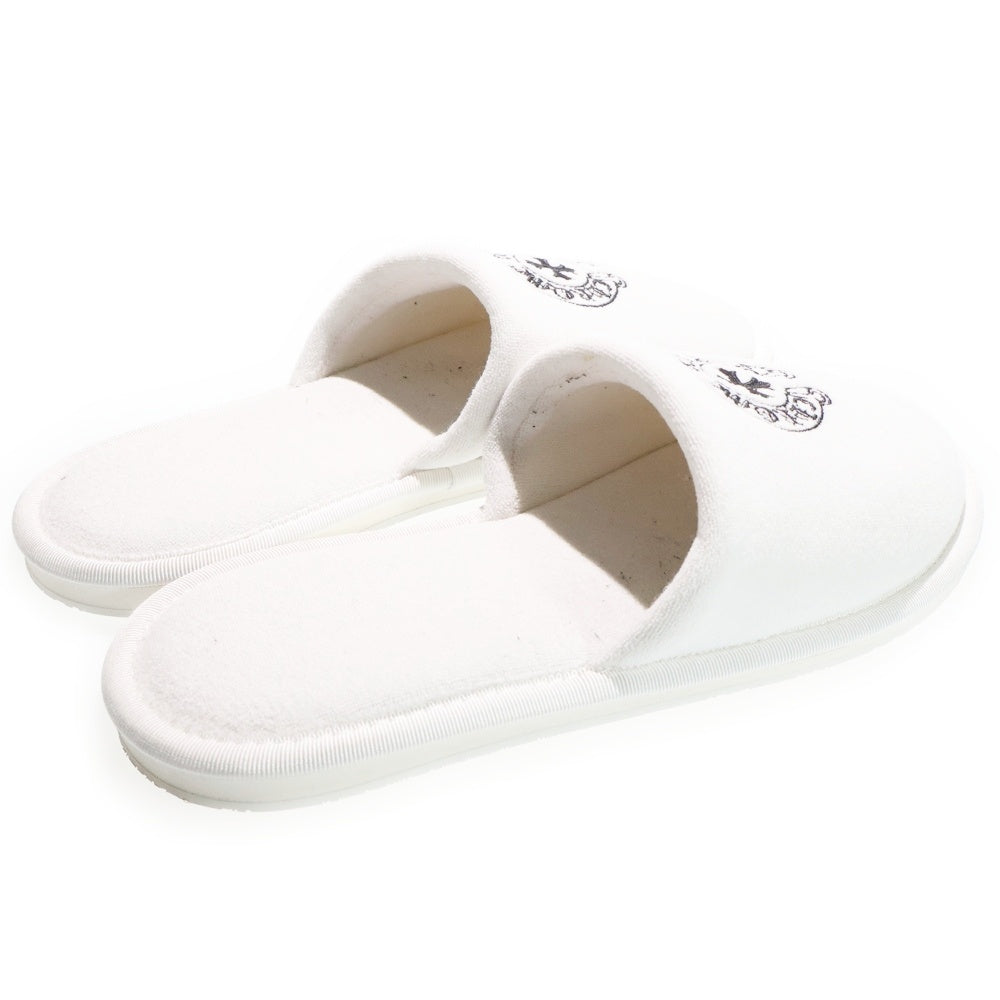CHROME HEARTS(クロムハーツ) HOTEL SLIPPER ホースシューロゴ刺繍 スリッパ ホワイト