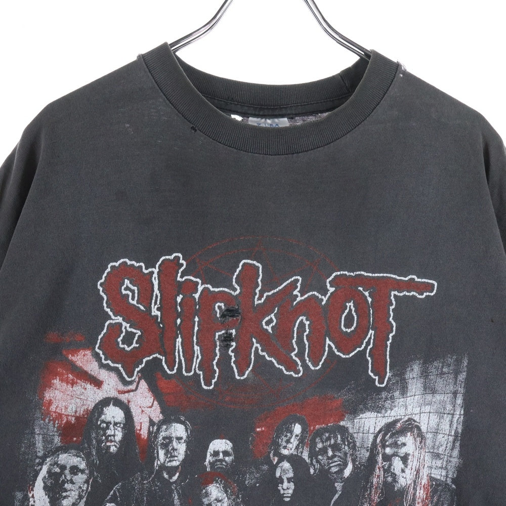VINTAGE(ヴィンテージ) 90s SLIPKNOT スリップノット フロント プリント Tシャツ 半袖カットソー ブラック