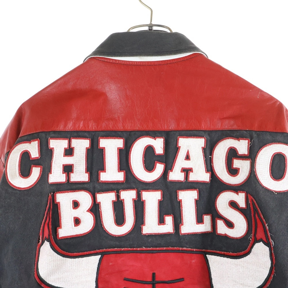 VINTAGE(ヴィンテージ) JEFF HAMILTON ジェフハミルトン シカゴブルズ スタジアム ジャケット ブラック/レッド