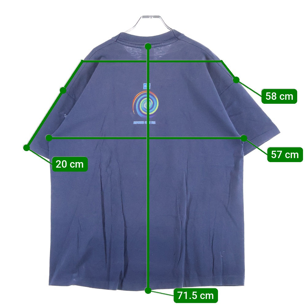 VINTAGE(ヴィンテージ) 90s MD20/20 TAKES YOU THROUGH THE CENTRE OF WEEKEND spiral promo tee マッドドッグ20/20 ワイン 企業T 半袖Tシャツ カットソー ネイビー