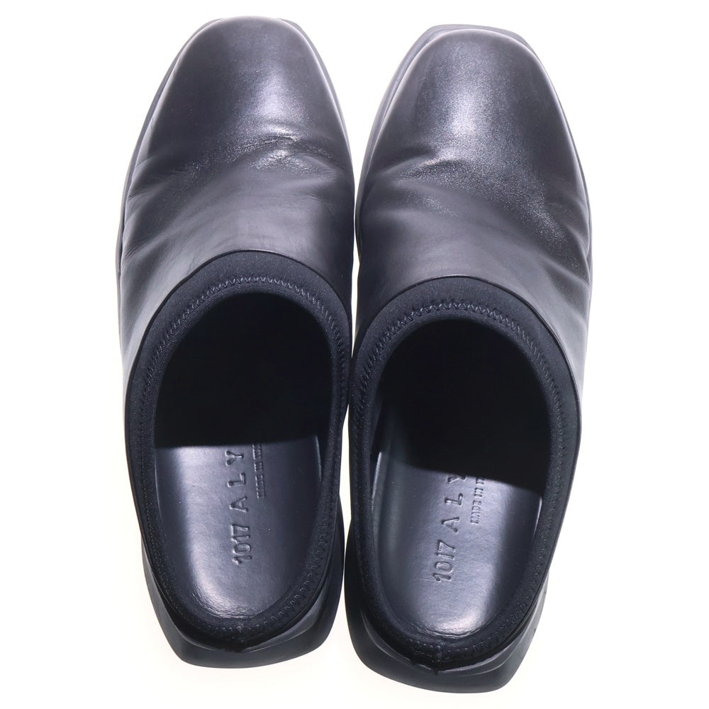 1017 ALYX 9SM(アリクス) 21AW Leather mono mule レザー ミュール ブラック