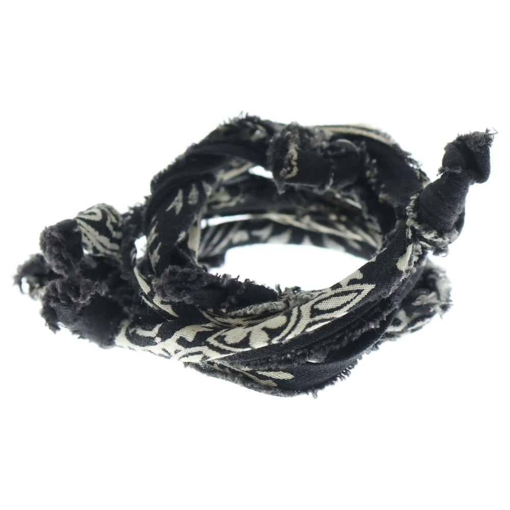 RAF SIMONS(ラフシモンズ) 04AW Archive WAVES期 Bandanna bracelet アーカイブ バンダナ ブレスレット ブラック レディース