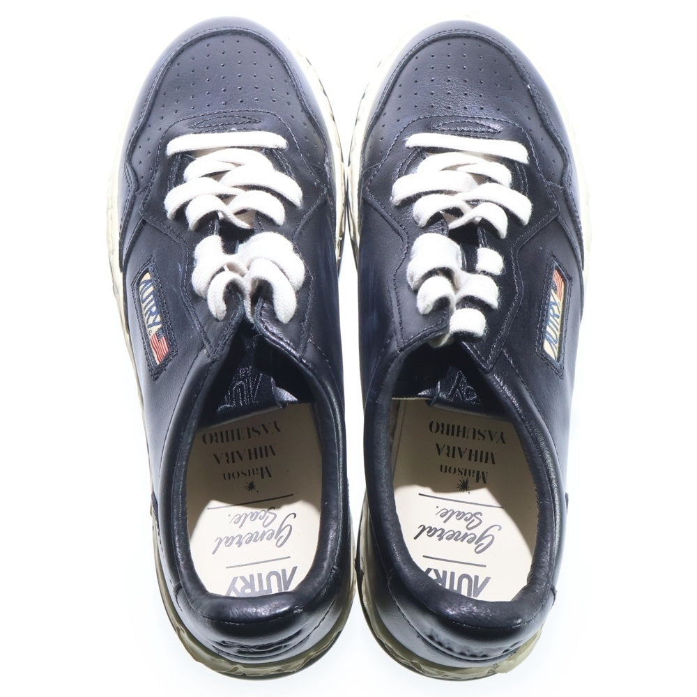 MAISON MIHARAYASUHIRO(メゾンミハラヤスヒロ) ×AUTRY SUP VINT LOW MAN AVLM MMY2 メダリスト レザー ローカット スニーカー ブラック