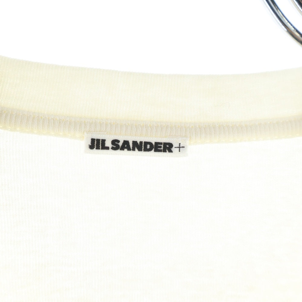 JIL SANDER +(ジルサンダープラス) クルー ネック コットン Tシャツ 半袖カットソー アイボリー J47FV0109 JTN356