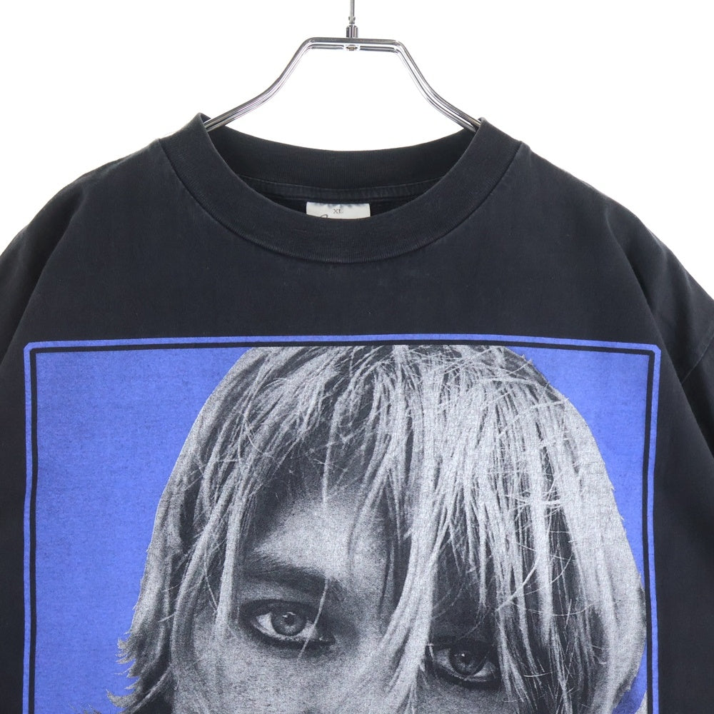 VINTAGE(ヴィンテージ) 90s NIRVANA KURT COBAIN MEMORIAL EURO BOOTLEG S/S TEE ニルヴァーナ カートコバーン 追悼 ユーロ ブートレグ 両面プリント 半袖Tシャツ カットソー ブラック