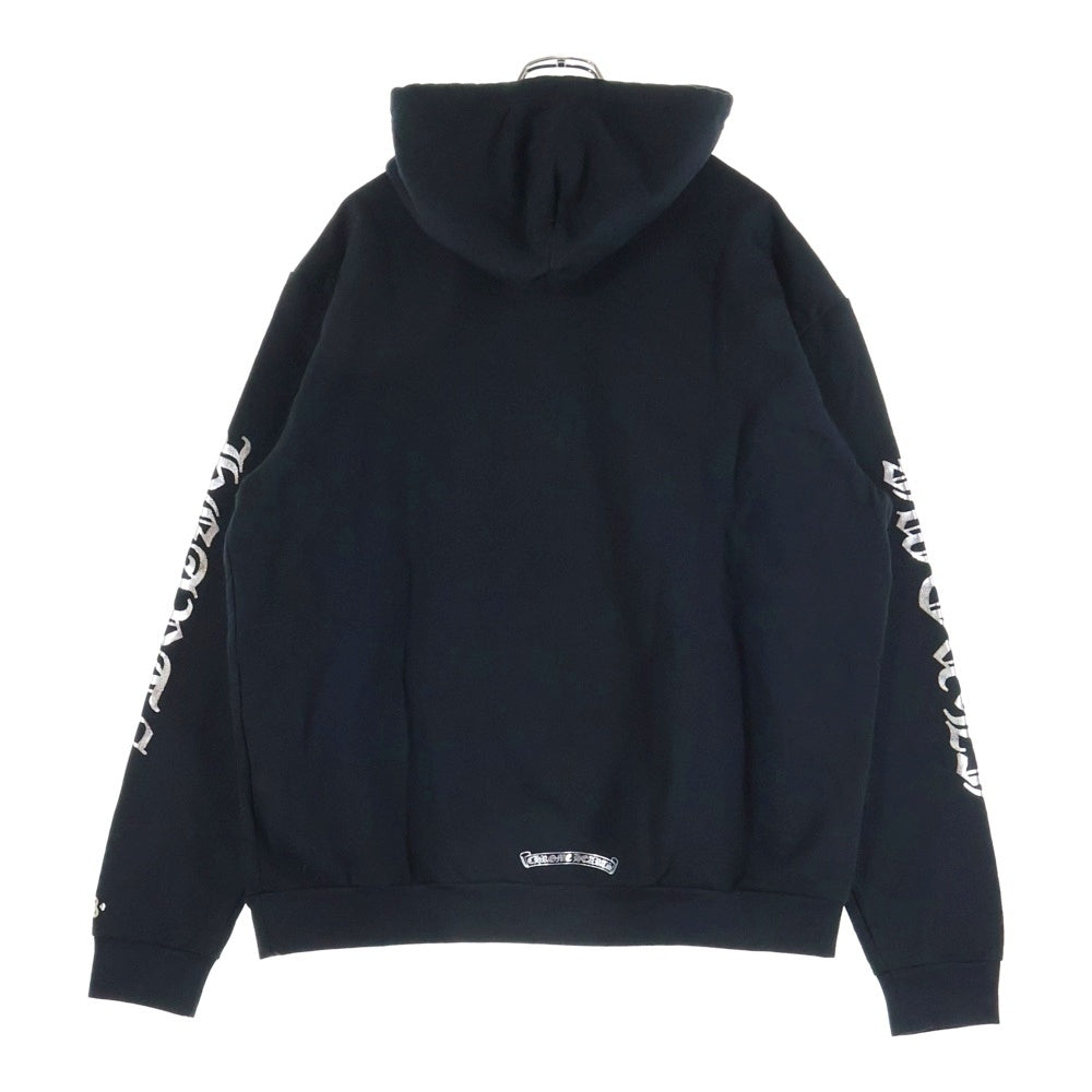 CHROME HEARTS(クロムハーツ) SWTSHRT PLVR スリーブロゴ プルオーバーパーカー ブラック/シルバー
