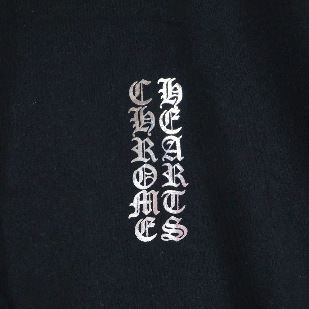 CHROME HEARTS(クロムハーツ) SWTSHRT PLVR スリーブロゴ プルオーバーパーカー ブラック/シルバー