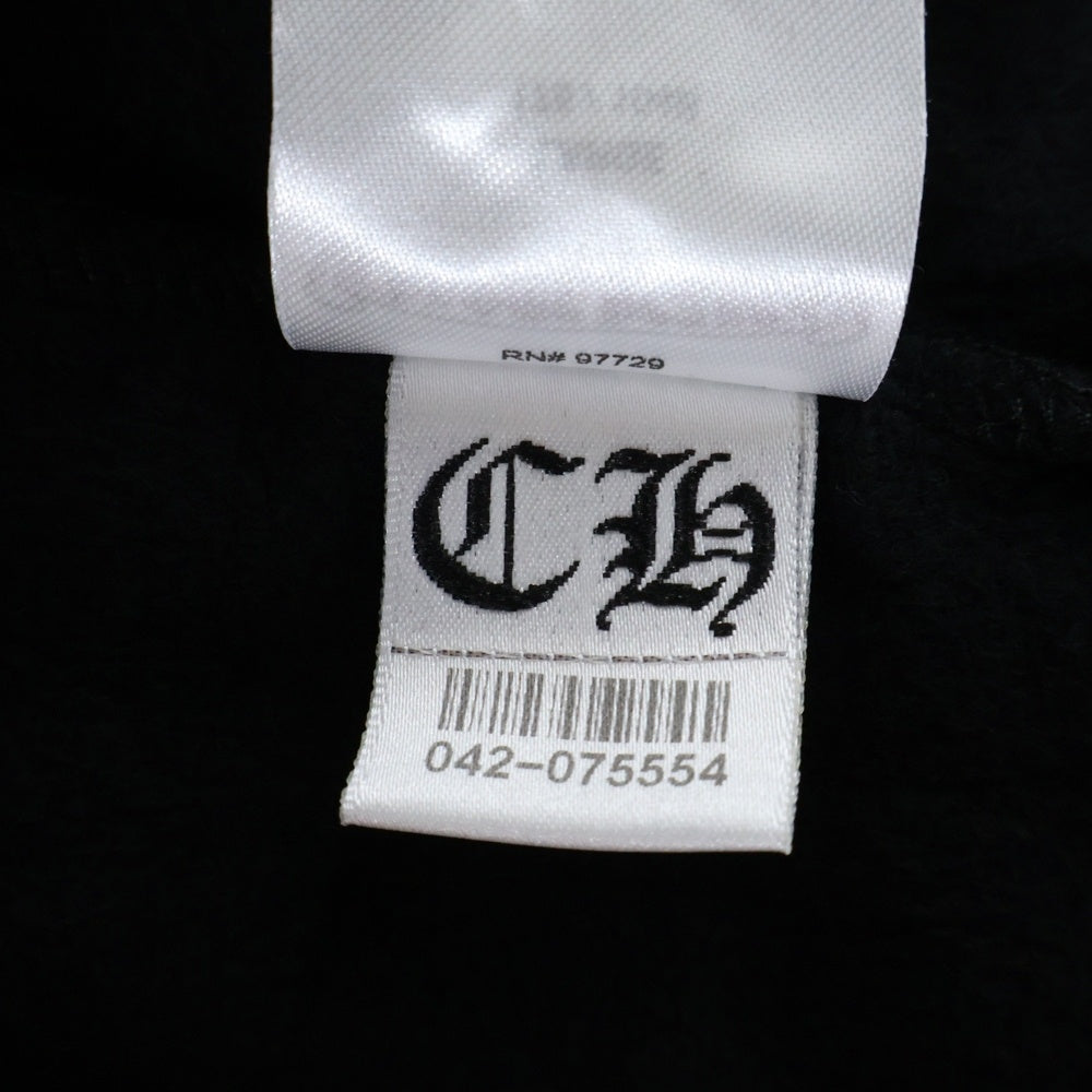 CHROME HEARTS(クロムハーツ) SWTSHRT PLVR スリーブロゴ プルオーバーパーカー ブラック/シルバー