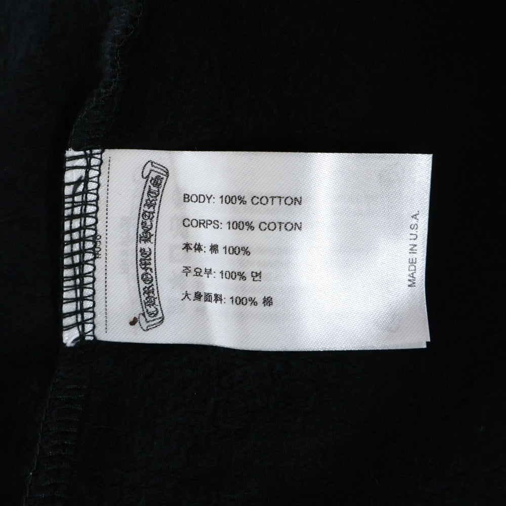 CHROME HEARTS(クロムハーツ) SWTSHRT PLVR スリーブロゴ プルオーバーパーカー ブラック/シルバー