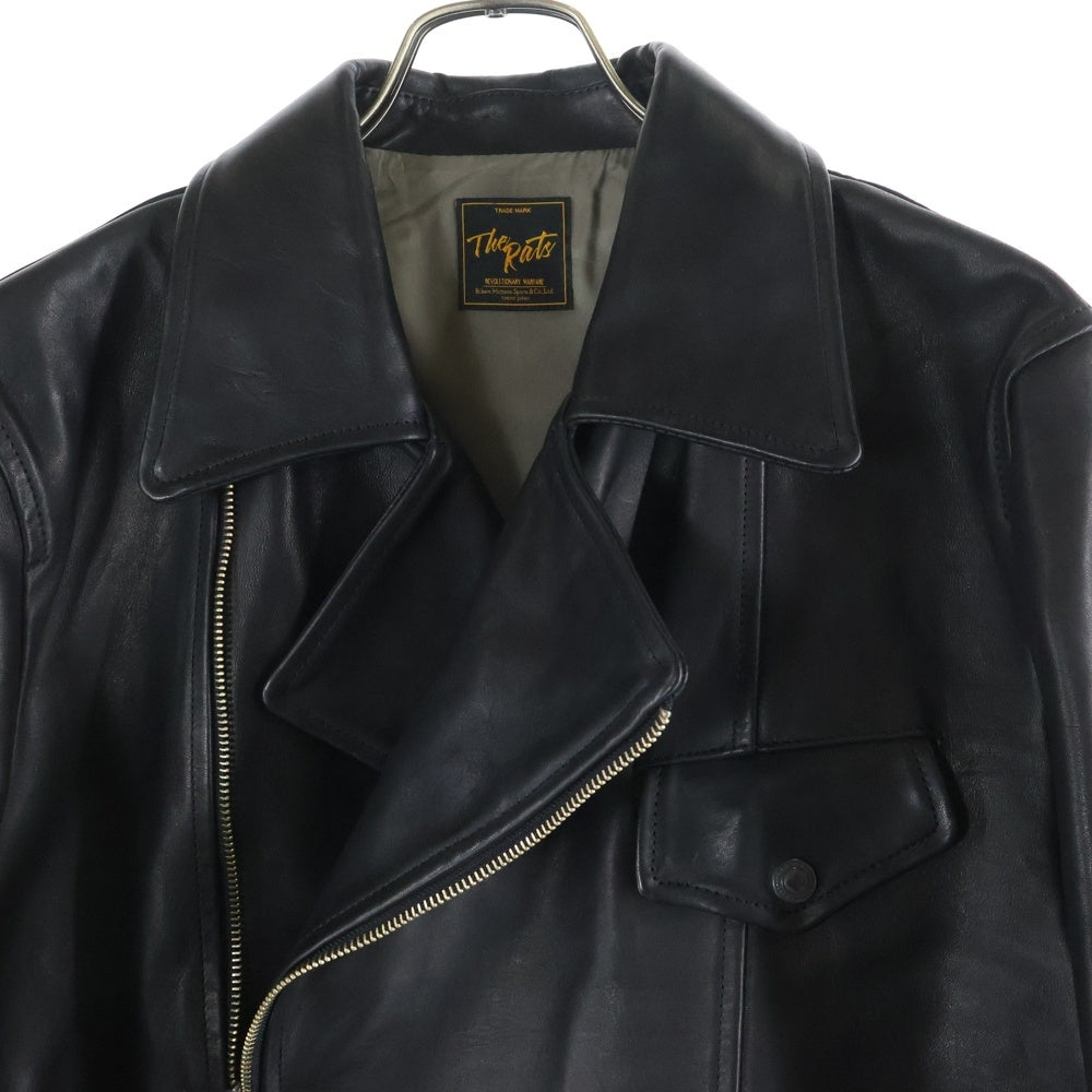 RATS(ラッツ) HORSE HIDE LEATHER DOUBLE ホースハイド レザー ダブル ジャケット ブラック