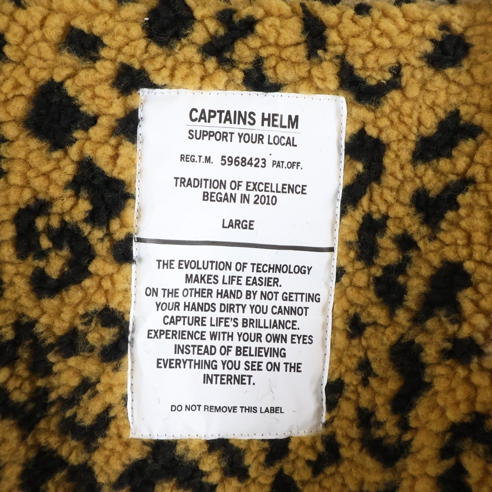 CAPTAINS HELM(キャプテンズ ヘルム) REVERSIBLE FLEECE リバーシブル フリース ナイロン レオパード ジャケット レオパード/ブラック