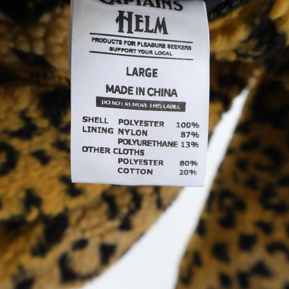 CAPTAINS HELM(キャプテンズ ヘルム) REVERSIBLE FLEECE リバーシブル フリース ナイロン レオパード ジャケット レオパード/ブラック