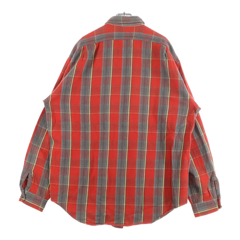 POLO SPORT RALPH LAUREN(ポロスポーツラルフローレン) 90s FLANNEL CHECK SHIRT フランネル チェック シャツ レッド