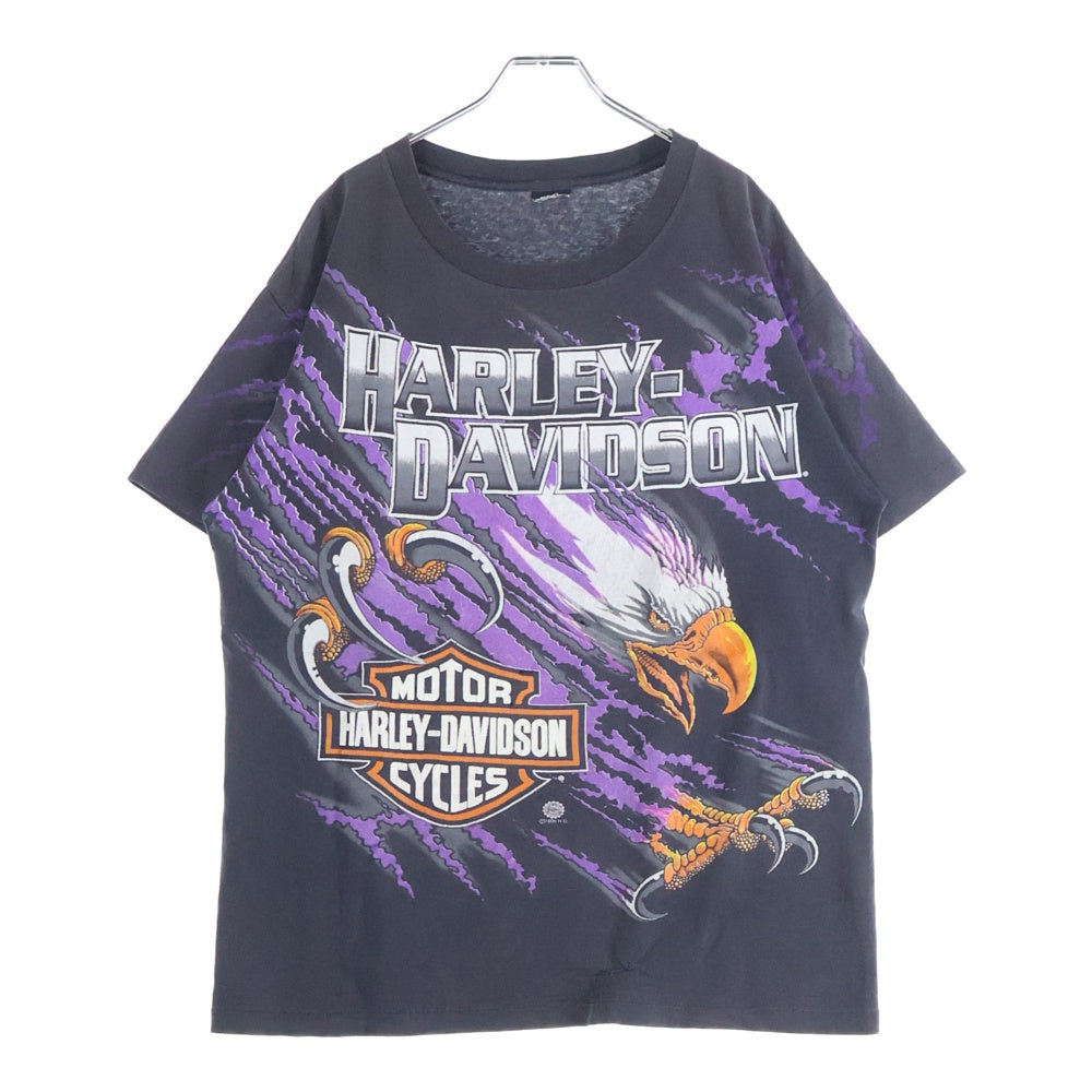 HARLEY DAVIDSON(ハーレーダビッドソン) 90s イーグル サンダー 半袖Tシャツ カットソー ブラック