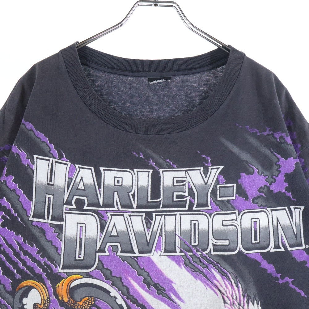 HARLEY DAVIDSON(ハーレーダビッドソン) 90s イーグル サンダー 半袖Tシャツ カットソー ブラック