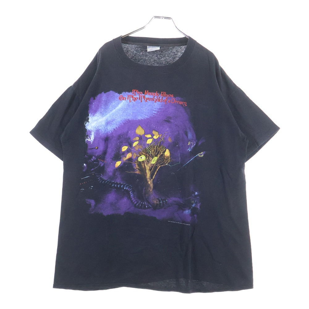 VINTAGE(ヴィンテージ) 90s THE MOODY BLUES ON THE THRESHOLD OF A DRAEM ムーディーブルース 企業 半袖Tシャツ カットソー ブラック