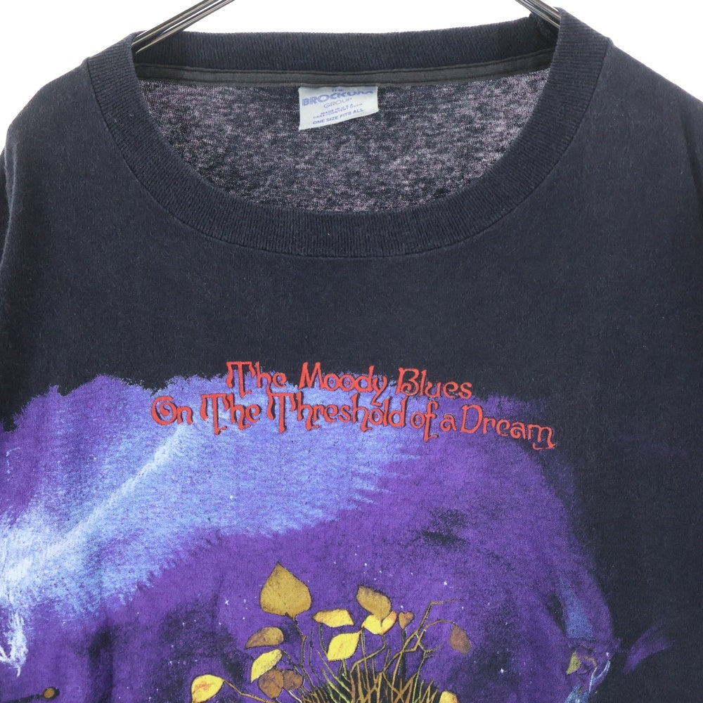 VINTAGE(ヴィンテージ) 90s THE MOODY BLUES ON THE THRESHOLD OF A DRAEM ムーディーブルース 企業 半袖Tシャツ カットソー ブラック