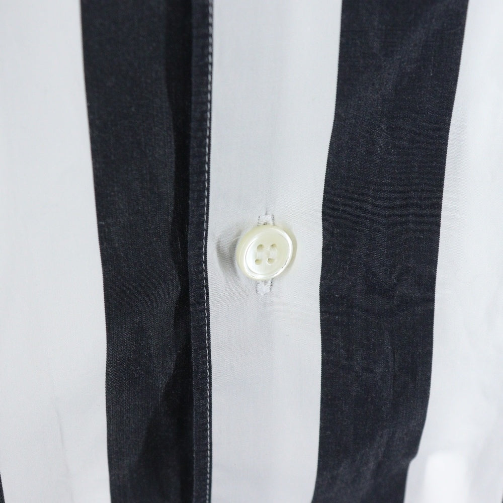 COMME des GARCONS HOMME PLUS(コムデギャルソンオムプリュス) 23SS CRAZY STRIPE DESIGN SHIRT PK-B011 クレイジー ストライプ 長袖シャツ ホワイト/ブラック