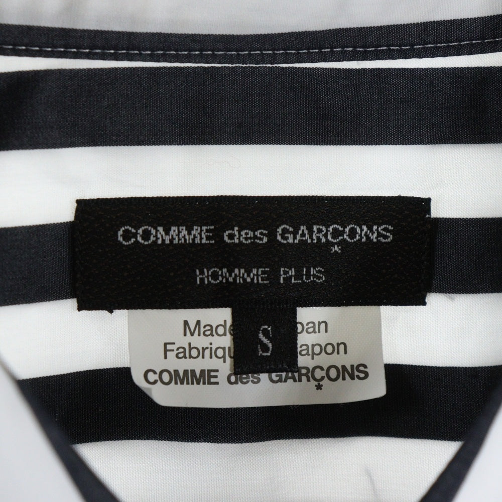 COMME des GARCONS HOMME PLUS(コムデギャルソンオムプリュス) 23SS CRAZY STRIPE DESIGN SHIRT PK-B011 クレイジー ストライプ 長袖シャツ ホワイト/ブラック