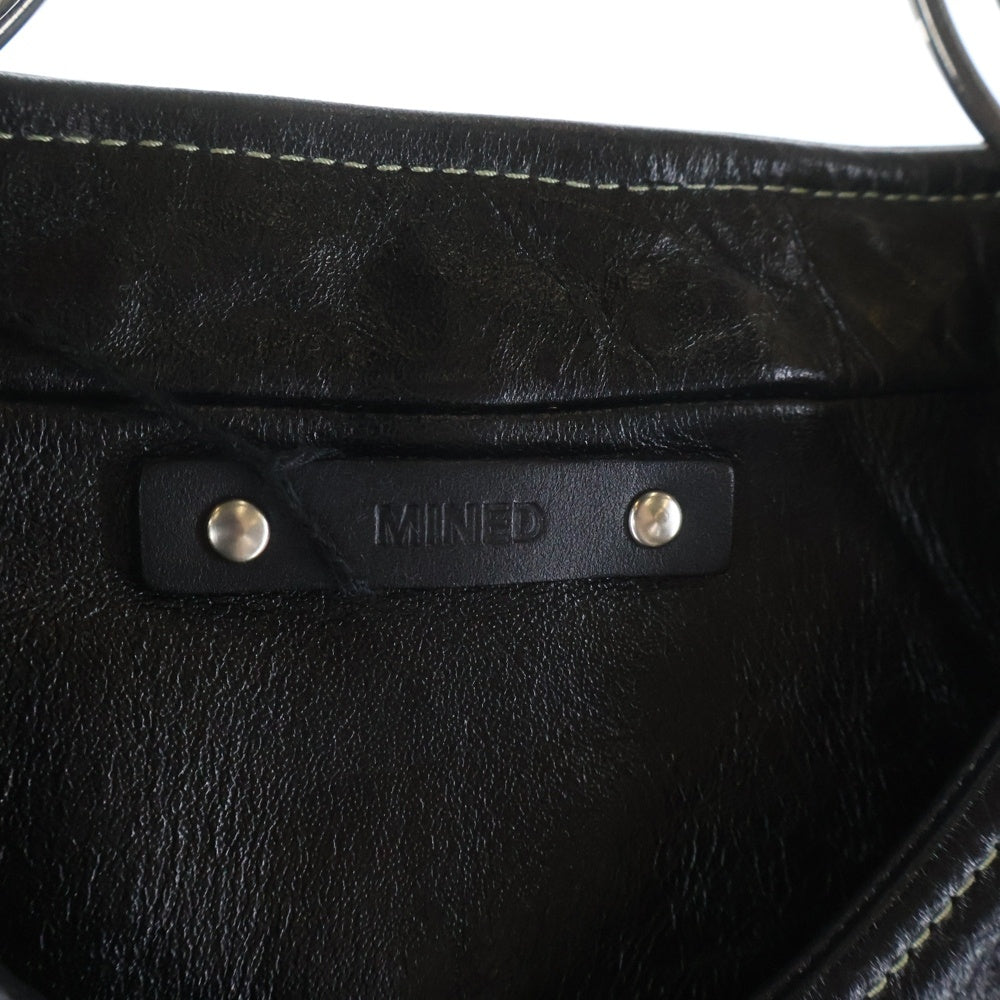 MINEDENIM(マインデニム) Washed Horse Leather Single zip JKT YT-MNDー01-99-022 ウォッシュド ホース レザー シングル ライダース ジャケット ブラック