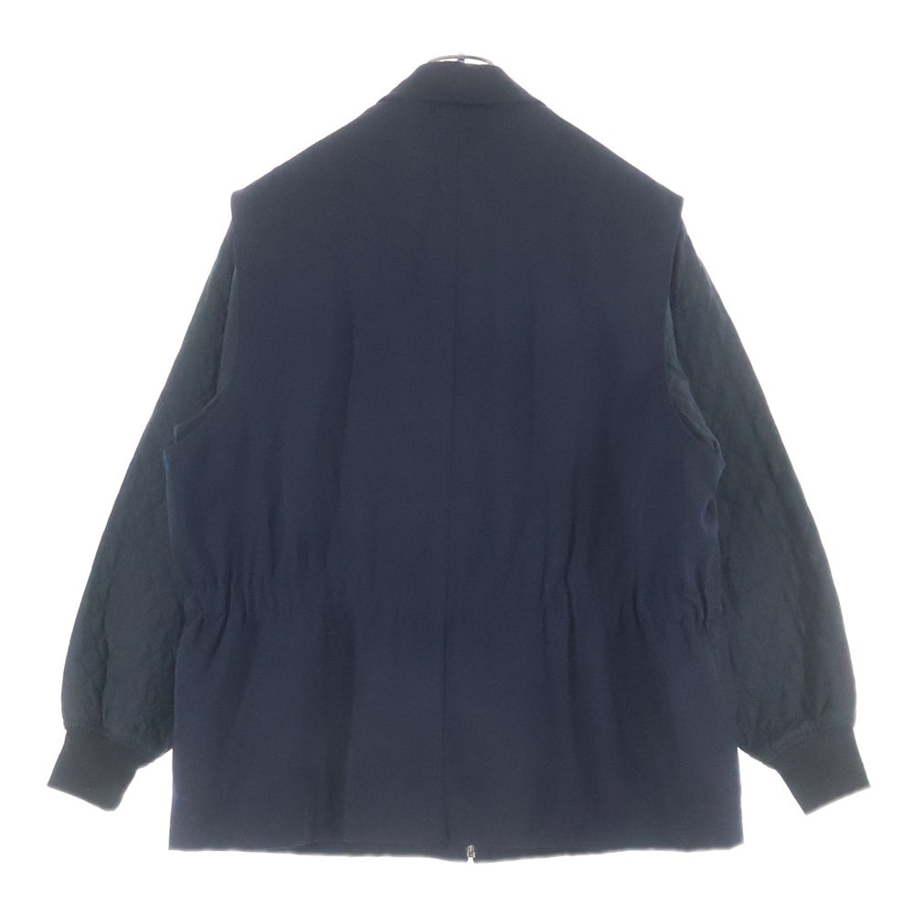 COMME des GARCONS HOMME PLUS(コムデギャルソンオムプリュス) 89AW Sleeve Layered Bomber Jacket ボンバージャケット ジップブルソン キルティング ブラック