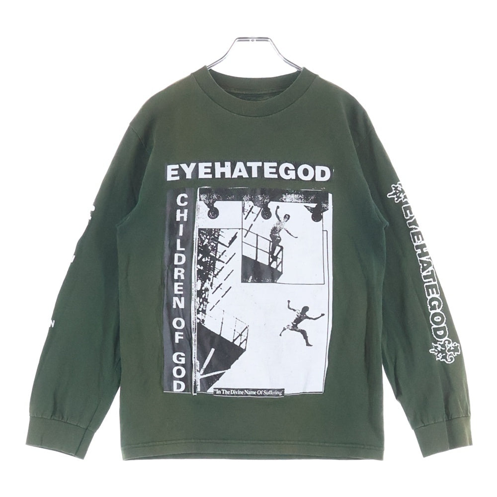 VINTAGE(ヴィンテージ) 90s EYEHATEGOD Children Of God Long アイヘイトゴッド プリント長袖Tシャツ カットソー グリーン