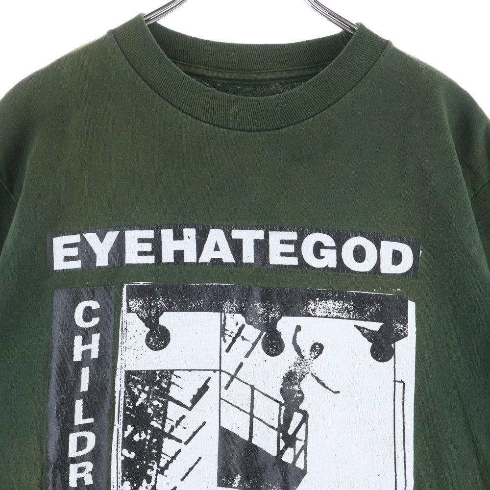 VINTAGE(ヴィンテージ) 90s EYEHATEGOD Children Of God Long アイヘイトゴッド プリント長袖Tシャツ カットソー グリーン
