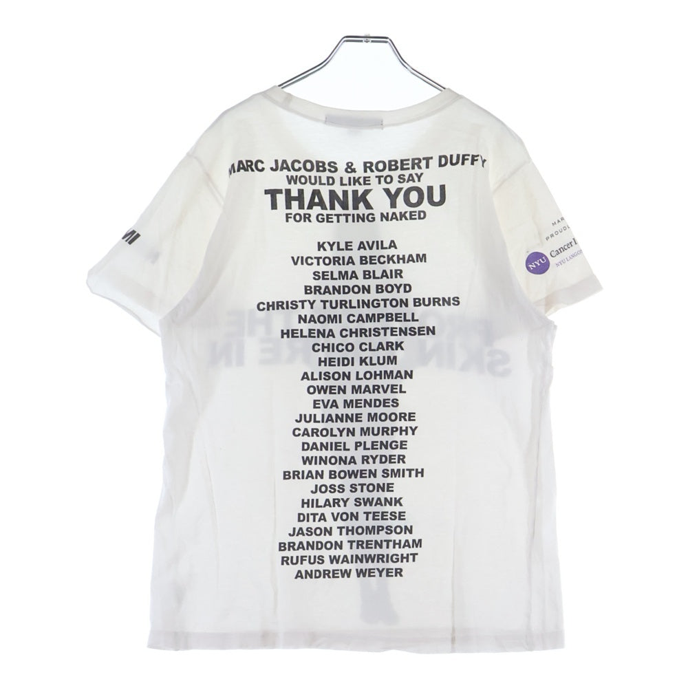 MARC JACOBS(マークジェイコブス) 00s ×ROBERT DUFFY Naomi Campbell ナオミキャンベル 半袖プリントTシャツ ホワイト
