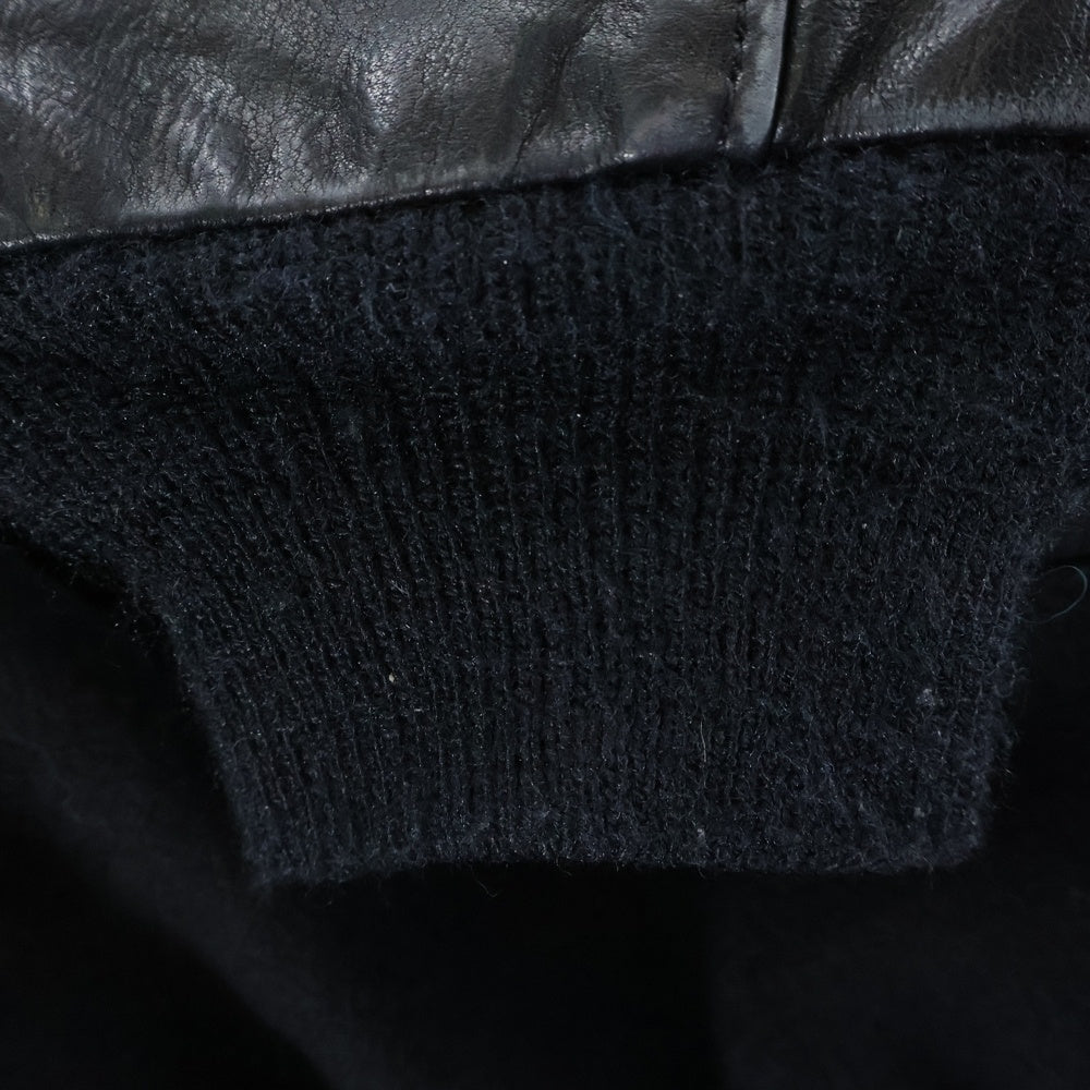 VINTAGE(ヴィンテージ) 90‐00s WOOL LEATHER COMBINATION STADIUM JACKET Bendix Honeywell 企業 スタジャン ブラック