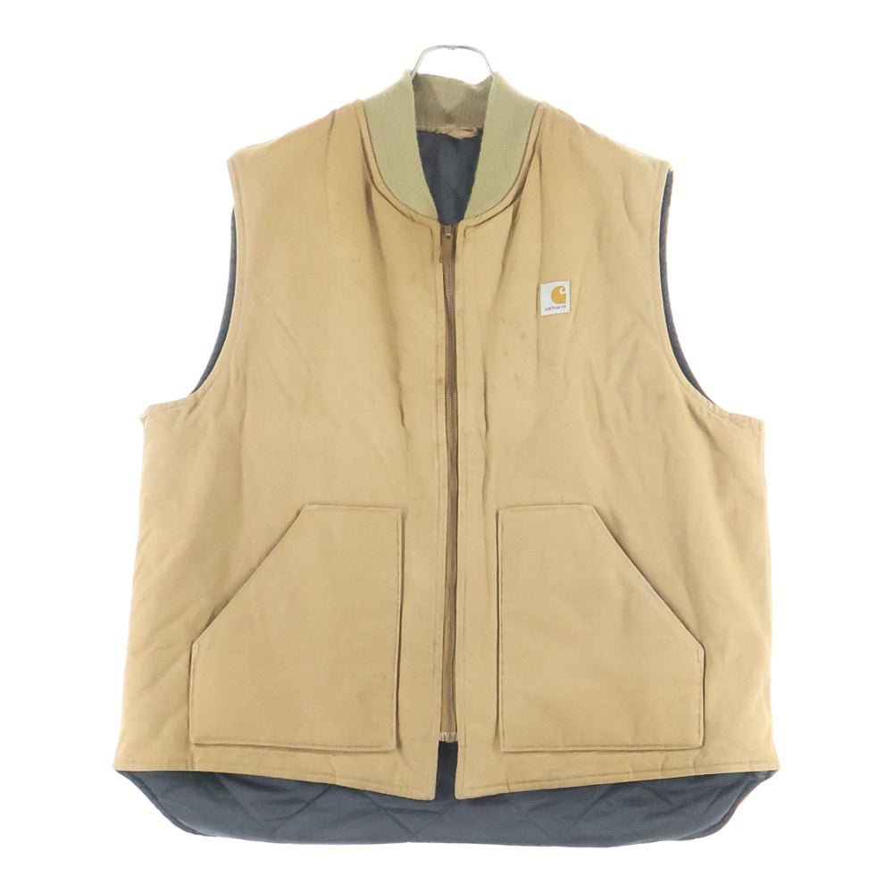 CARHARTT(カーハート) 90s COTTON DUCK ZIP VEST コットンダック ジップ 中綿 ベスト キャメル