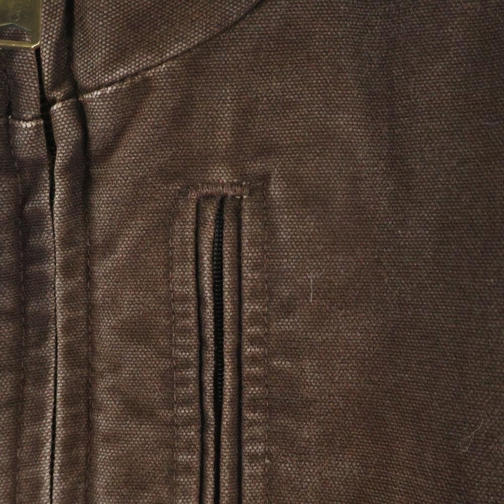 CARHARTT(カーハート) 00s COTTON DUCK ZIP BOA STAND COLLAR VEST WOMEN コットンダック ボア ジップ ベスト ブラウン レディース