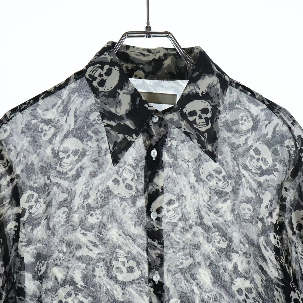 NUMBER (N)INE(ナンバーナイン) 01SS タイム期 スカル 総柄シルク