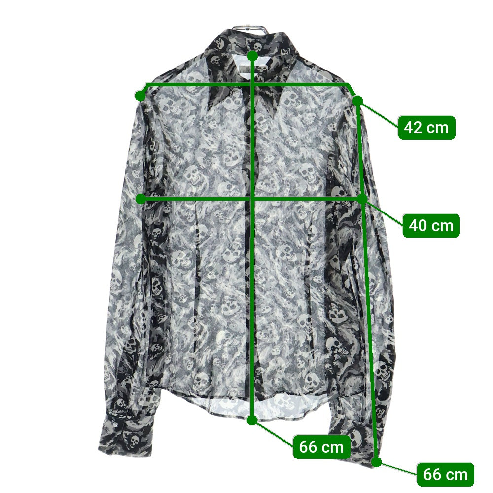 NUMBER (N)INE(ナンバーナイン) 01SS タイム期 スカル 総柄シルク