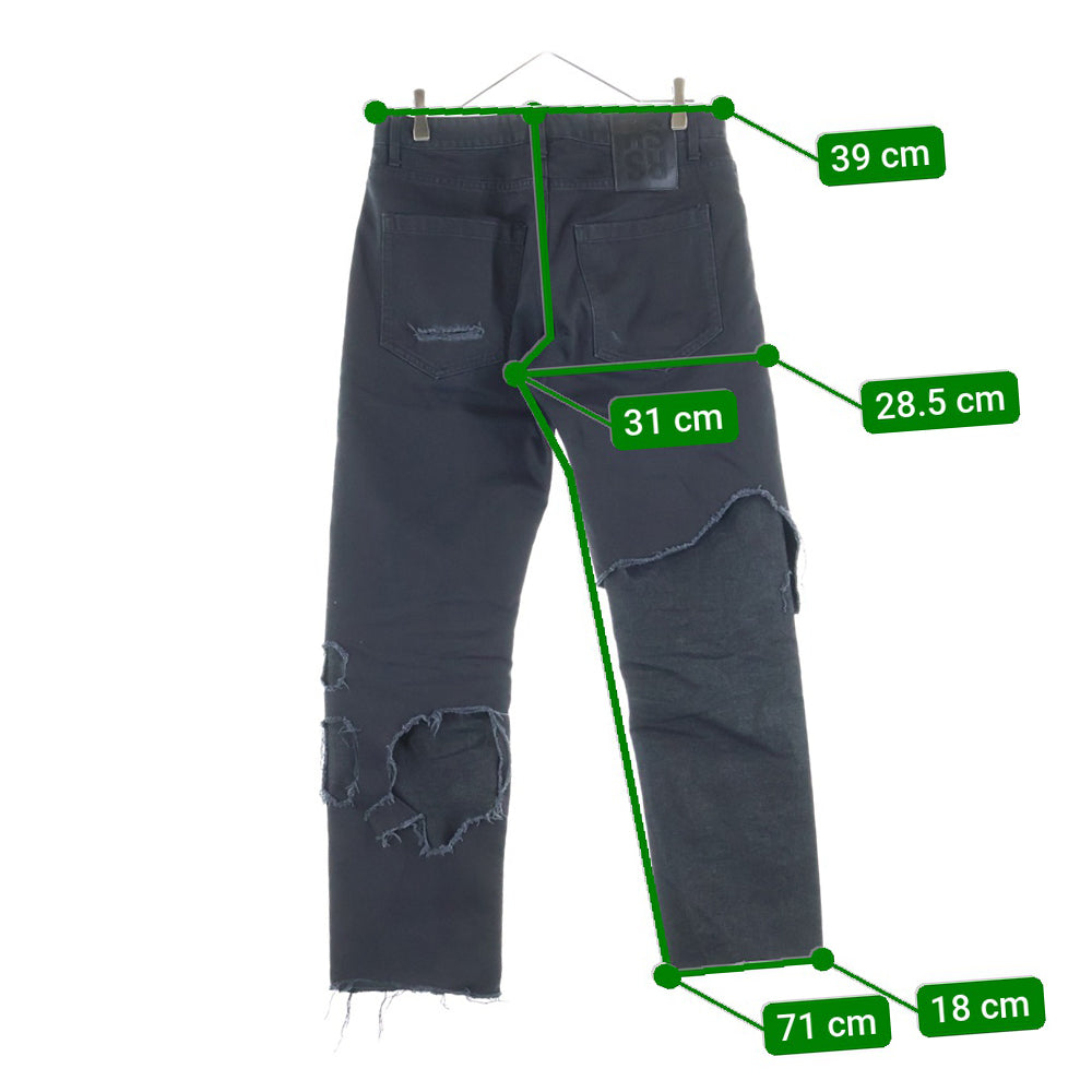 RAF SIMONS(ラフシモンズ) 23SS デストロイド ダブル デニム ジーンズ