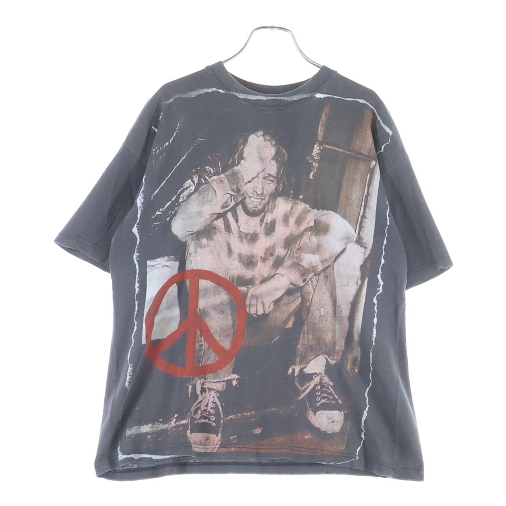 VINTAGE(ヴィンテージ) 90s NIRVANA KURT COBAIN GRUNGE IS DEAD BOOTLEG ニルヴァーナ カートコバーン Tシャツ 半袖カットソー ブラック