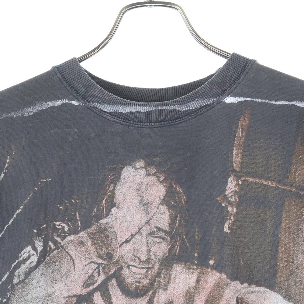 VINTAGE(ヴィンテージ) 90s NIRVANA KURT COBAIN GRUNGE IS DEAD BOOTLEG ニルヴァーナ カートコバーン Tシャツ 半袖カットソー ブラック