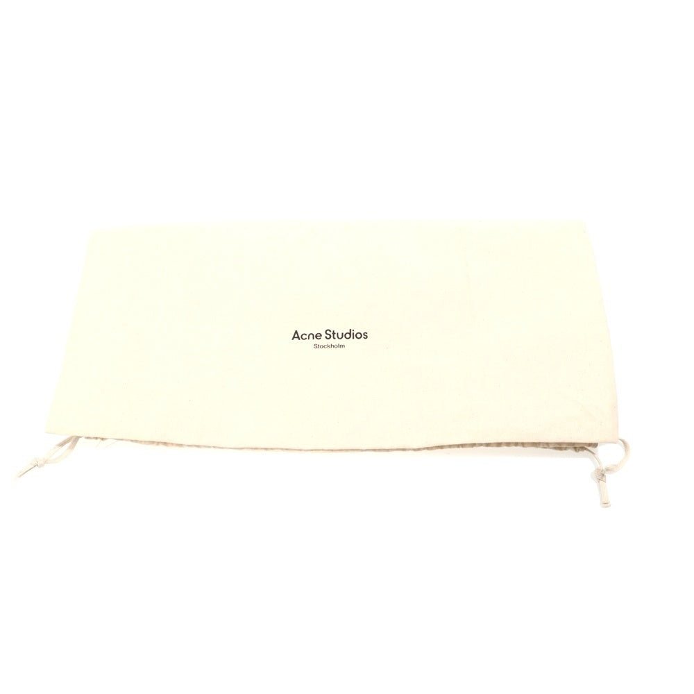 Acne Studios(アクネ ストゥディオズ) サイドロゴ ラバー アンクルブーツ ヒール ロングブーツ スクエアトゥ ブラック