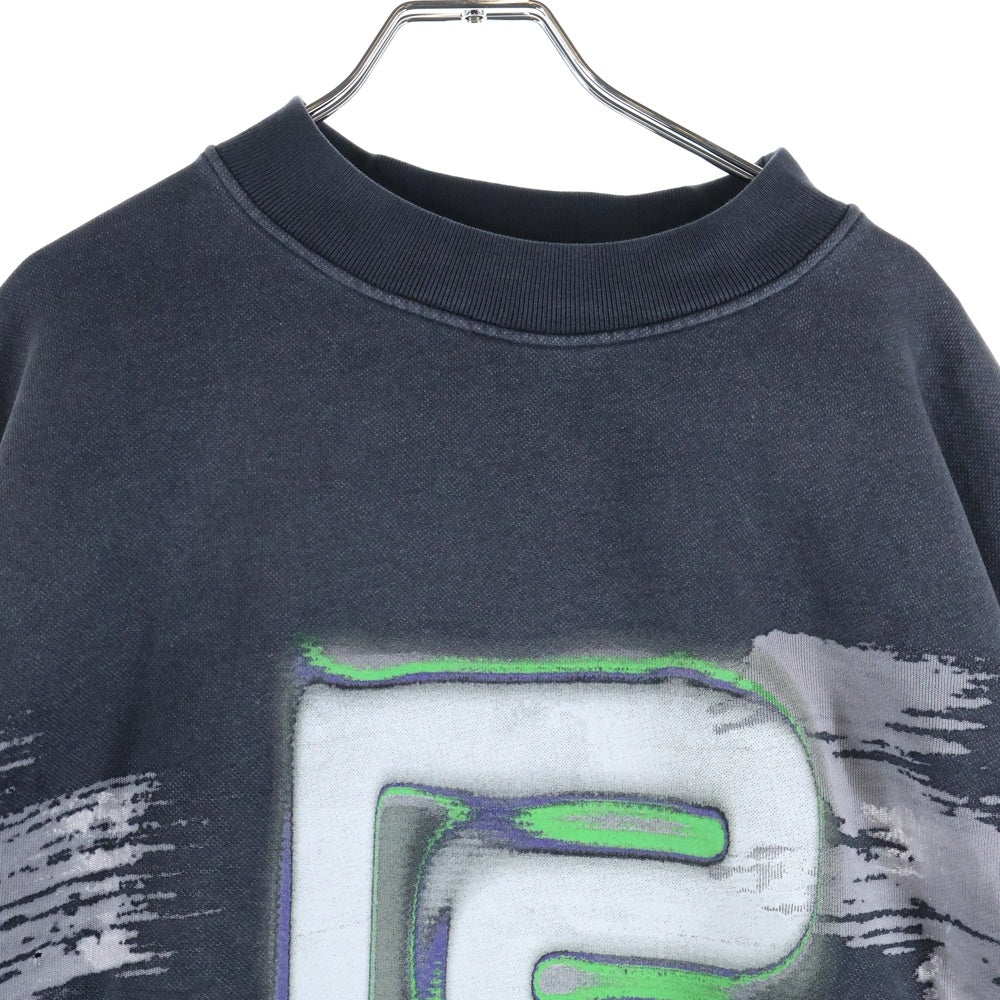 RRR123 RIVINGTON roi Rebis(リヴィントンロイレビス) オリジンズ クルーネック メカニック スウェット トレーナー ブラック