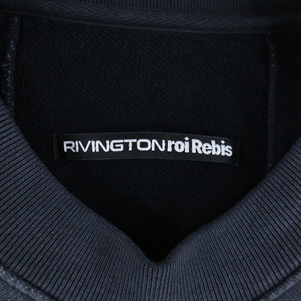 RRR123 RIVINGTON roi Rebis(リヴィントンロイレビス) オリジンズ クルーネック メカニック スウェット トレーナー ブラック