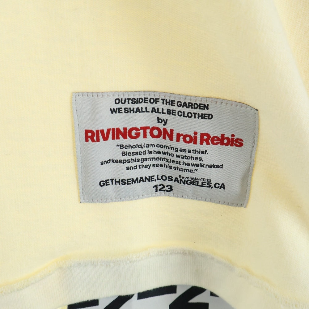 RRR123 RIVINGTON roi Rebis(リヴィントンロイレビス) 22AW ×FEAR OF GOD Sweatshirt フィアオブゴッド スウェット イエロー