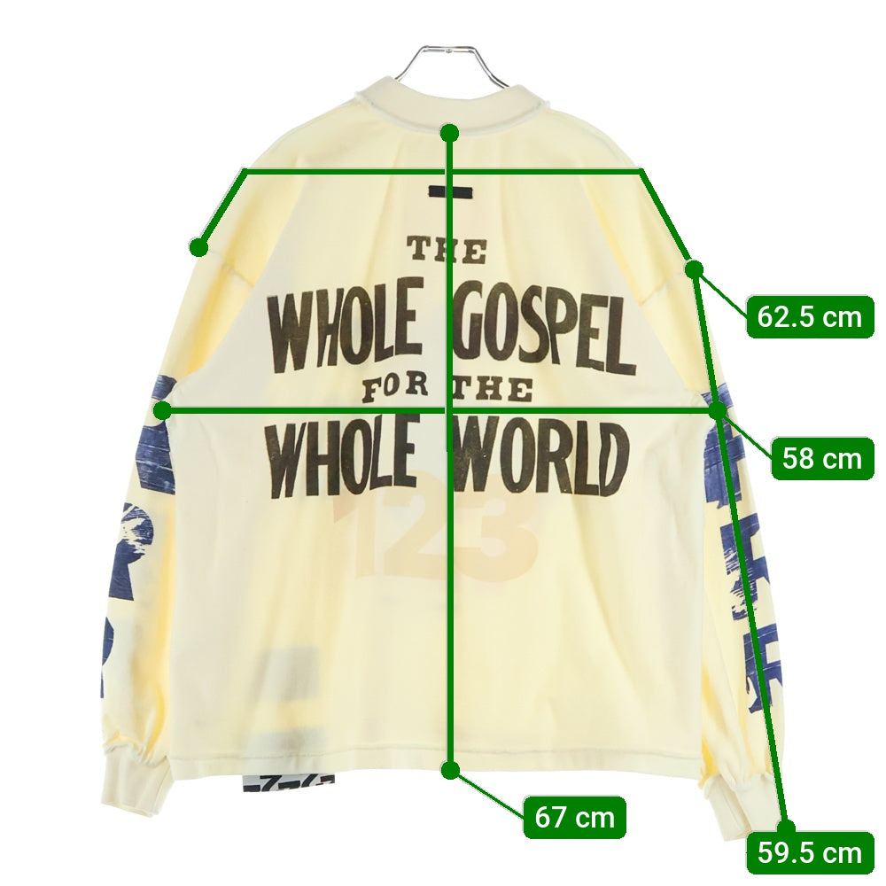 RRR123 RIVINGTON roi Rebis(リヴィントンロイレビス) 22AW ×FEAR OF GOD Sweatshirt フィアオブゴッド スウェット イエロー