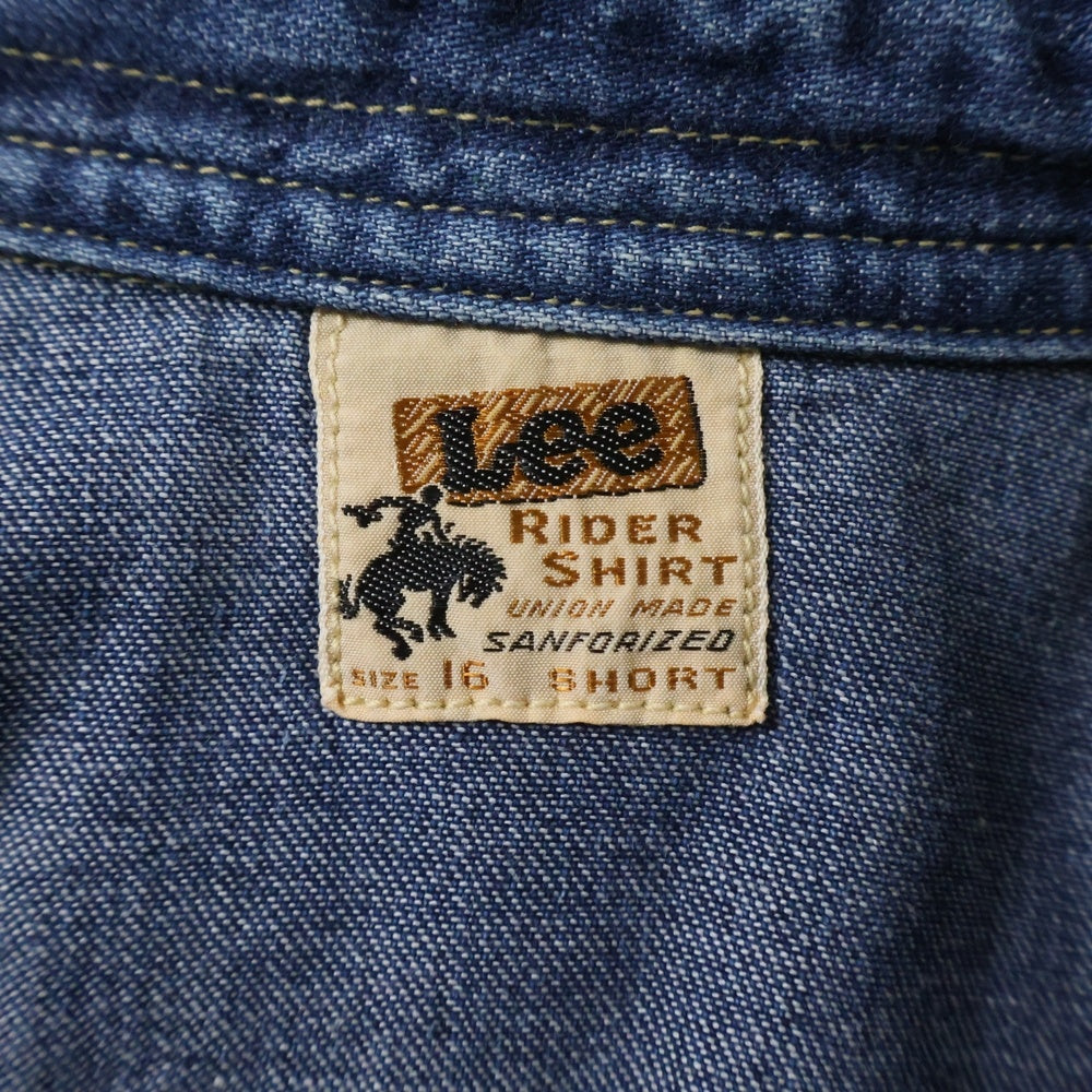 LEE(リー) 復刻 VINTAGE RIDER SHIRT 跳ね馬デニム長袖シャツ ウエスタン