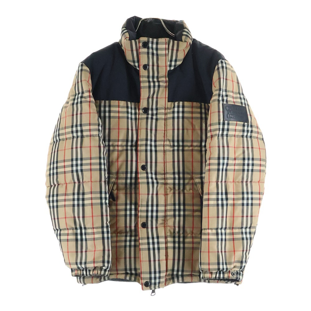 BURBERRY LONDON(バーバリーロンドン) Reversible Check Puffer Jacket ノバチェック リバーシブル ダウン ジャケット ブラウン×ブラック 8018862