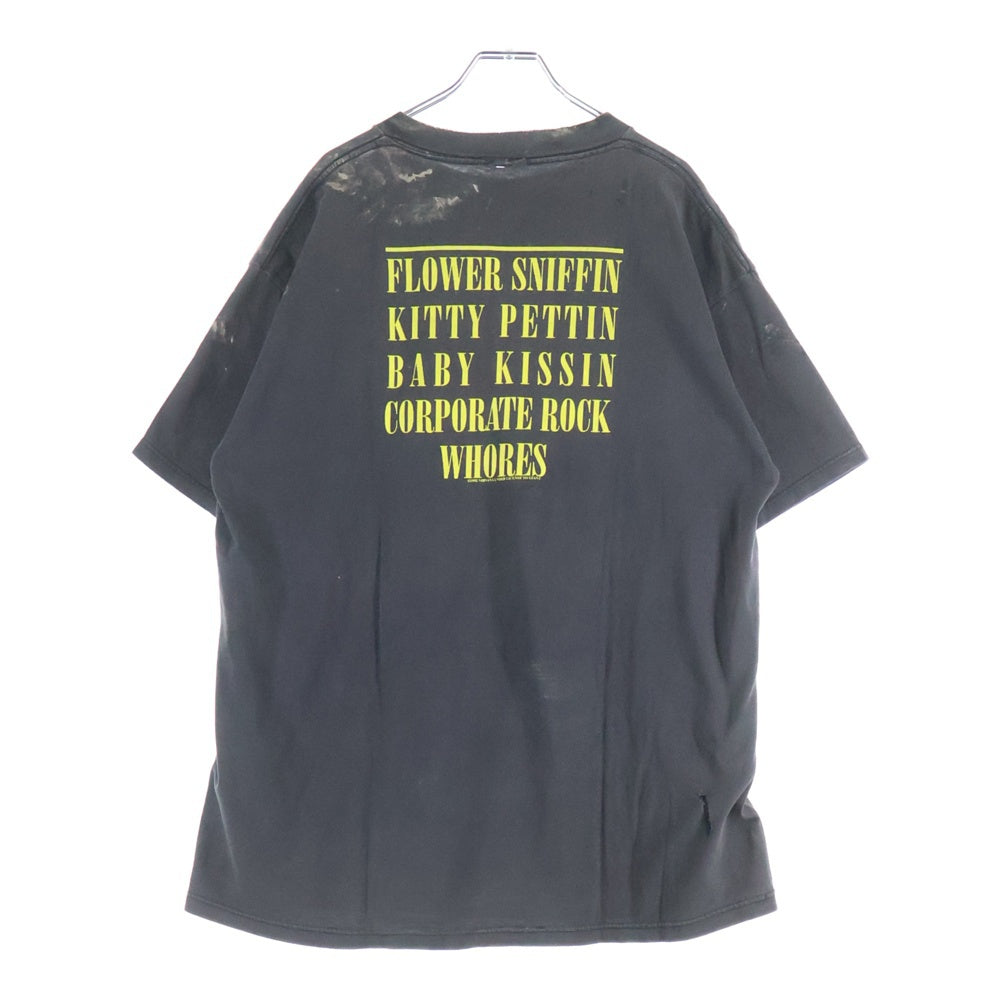 VINTAGE(ヴィンテージ) 90s NIRVANA SMILE ニルヴァーナ スマイル 両面プリント Tシャツ 半袖カットソー ブラック