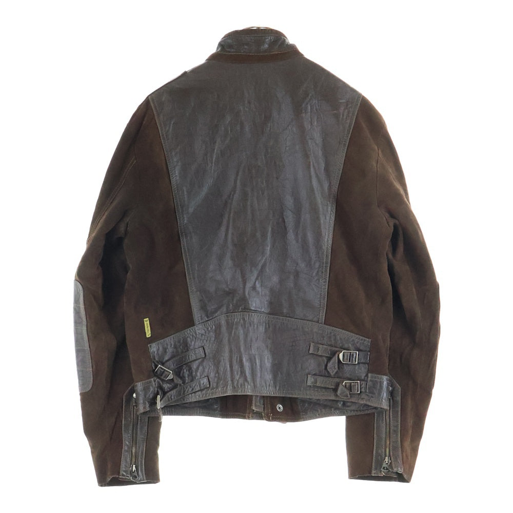 ARMANI JEANS(アルマーニ ジーンズ) 00s MADE IN ITALY DRAGON leather blouson イタリア製 ドラゴン レザー ブルゾン アウター ブラウン