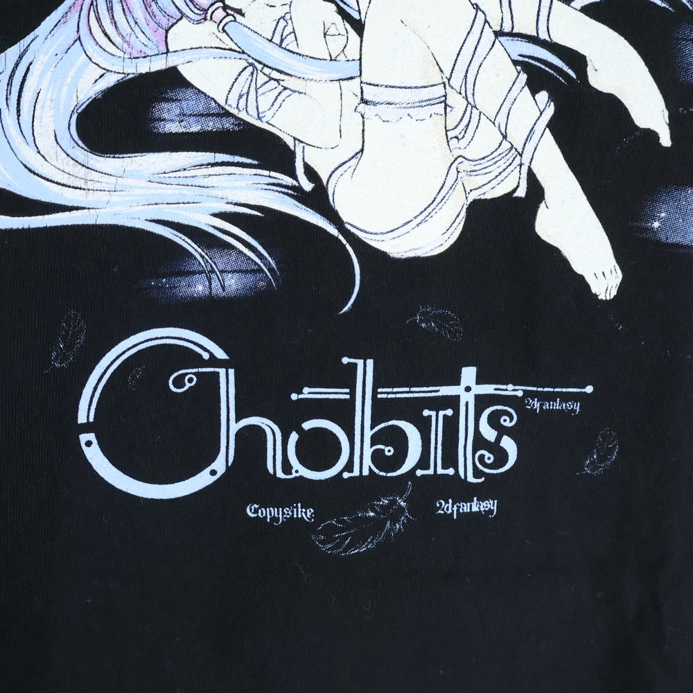 VINTAGE(ヴィンテージ) 00s CHOBITS ちょびっツ ちぃ アニメ 半袖Tシャツ カットソー ブラック