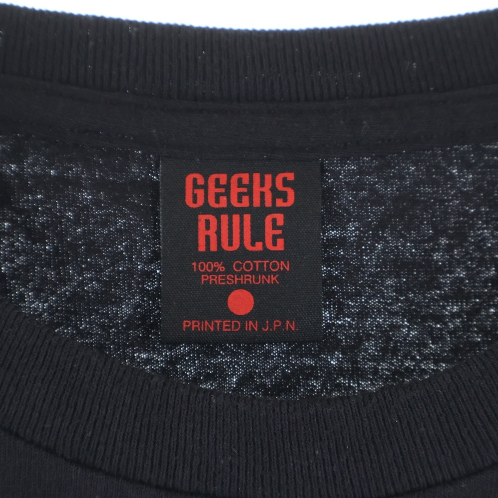 GEEKSRULE(ギークスルール) JIN-ROH 人狼 ムービーTシャツ 半袖プリントTシャツ カットソー ブラック